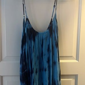 Kiwi and Punch Blue Tie Dye Flowy Dress, Size X-Large